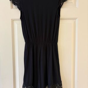 Topshop Romper Shorts Black with Lace Details Size 6